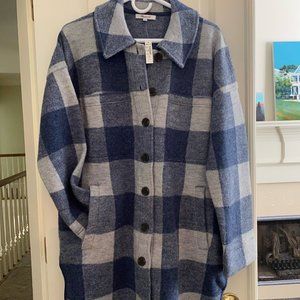 Madewell (Re)sponsible Boiled Wool Sweater Jacket in Buffalo Check